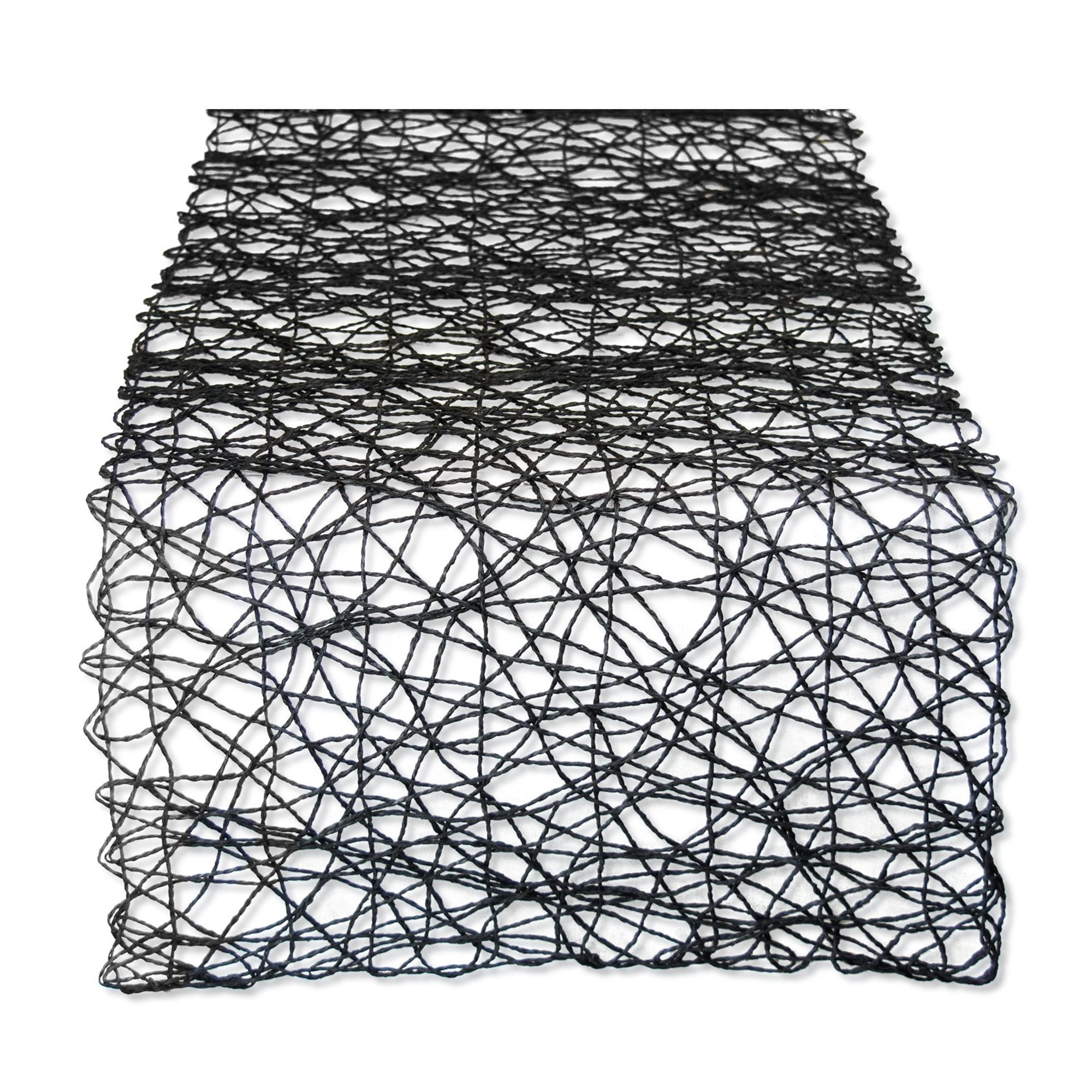 DII Black Woven Paper Table Runner, 72 x 14", 100 Cotton