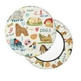 thumbnail image 7 of Uemuo Dogs Funny Pets Pattern Round Bar Stool Seat Covers Washable Stool Cushion Slipcover Elastic Bar Chair Covers-14 inch, 7 of 7
