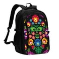 thumbnail image 1 of Balery Traditional Floral Polish Mochila con carga USB para hombre y mujer - Mochila impermeable y antirrobo para laptop con puerto USB para viajes, trabajo, 1 of 7