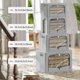 thumbnail image 4 of Paquete De 3 Contenedores De Almacenamiento De Ropa, Caja De Almacenamiento Plegable Con Marco De Metal, Organizador Apilable De Tela De Lino Con Asas De Transporte Y Ventana Transparente (Gris Claro, 4 of 5