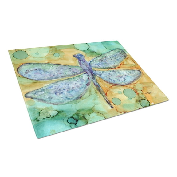 Caroline's Treasures Abstract Dragonfly Glass Cutting Board Large