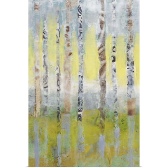 Great BIG Canvas | Rolled Jennifer Goldberger Poster Print entitled Birchline Collage I