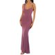 thumbnail image 1 of SAYOO Vestidos para Mujer 2022, Correa Irregular Sin Mangas Corte Bajo Color Sólido Flaco Elegante Vestidos Largos SAYOO Moda, 1 of 9