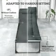 thumbnail image 4 of Outsunny 2 Pieces Outdoor Lounge Chairs, 5-Level Reclining Outdoor Chaise Lounge, Folding Tanning Chair with Cushion for Beach, Poolside, Gray, 4 of 9