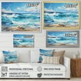 thumbnail image 4 of Designart "Teal White Ocean Charm Pastoral III" Landscapes Floater Framed Wall Art Print, 4 of 7