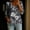 Purple Rose, variant on Giftesty Womens Floral Print Button Down Shirts V Neck 3/4 Sleeve Casual Blouse, Loose Fit Flowy Spring Summer Shirts Tops