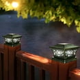 thumbnail image 3 of Solar Fence Post Lights,Solar Post Cap Lights 2 Color Modes 10 LEDs Solar Caps for Deck Posts Vinyl Fence Post Solar Lights in Garden Decor, Fence Post, Deck Post, 3 of 5