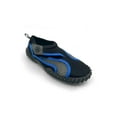 thumbnail image 2 of Kids Aqua Sock Wave Water Shoes Waterproof Slip-Ons for Pool Beach Sports, Black/Blue, Size: 13, S7, 2 of 4