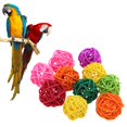 thumbnail image 3 of Suministros De Mascotas 10 Uds loro juguete colgante pájaro masticar bola de mimbre decoración de jaula de pájaros acceso para mascotas Tmvgtek Libre de BPA, 3 of 6