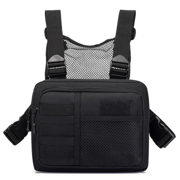 Bolsa al aire libre chaleco Streetwear hombres Chest Rig Tactics Chest para viaje caqui JShteea Para Estrenar
