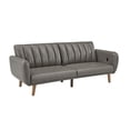 thumbnail image 4 of Weston Home Fosnavag Upholstered Convertible Split-Back Futon Sofa Bed with USB Charging Ports, Gray, 4 of 11