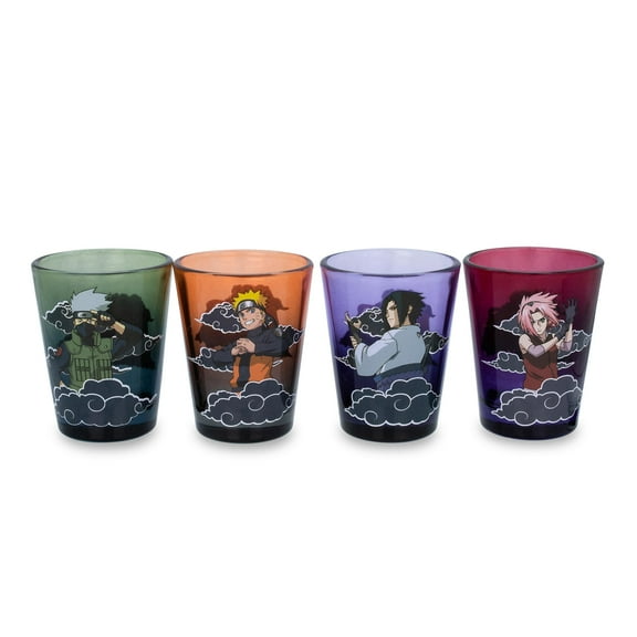 Naruto Shippuden Team 7 Characters 2-Ounce Mini Shot Glasses | Set of 4