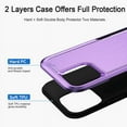 thumbnail image 3 of Entronix Funda Resistente Diseñada para iPhone 12, Cubierta Protectora a Prueba de Golpes de Triple Capa, Color Morado, 3 of 8