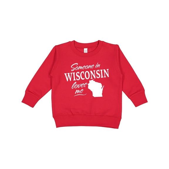 Inktastic Someone in Wisconsin Loves Me Toddler Sweatshirt