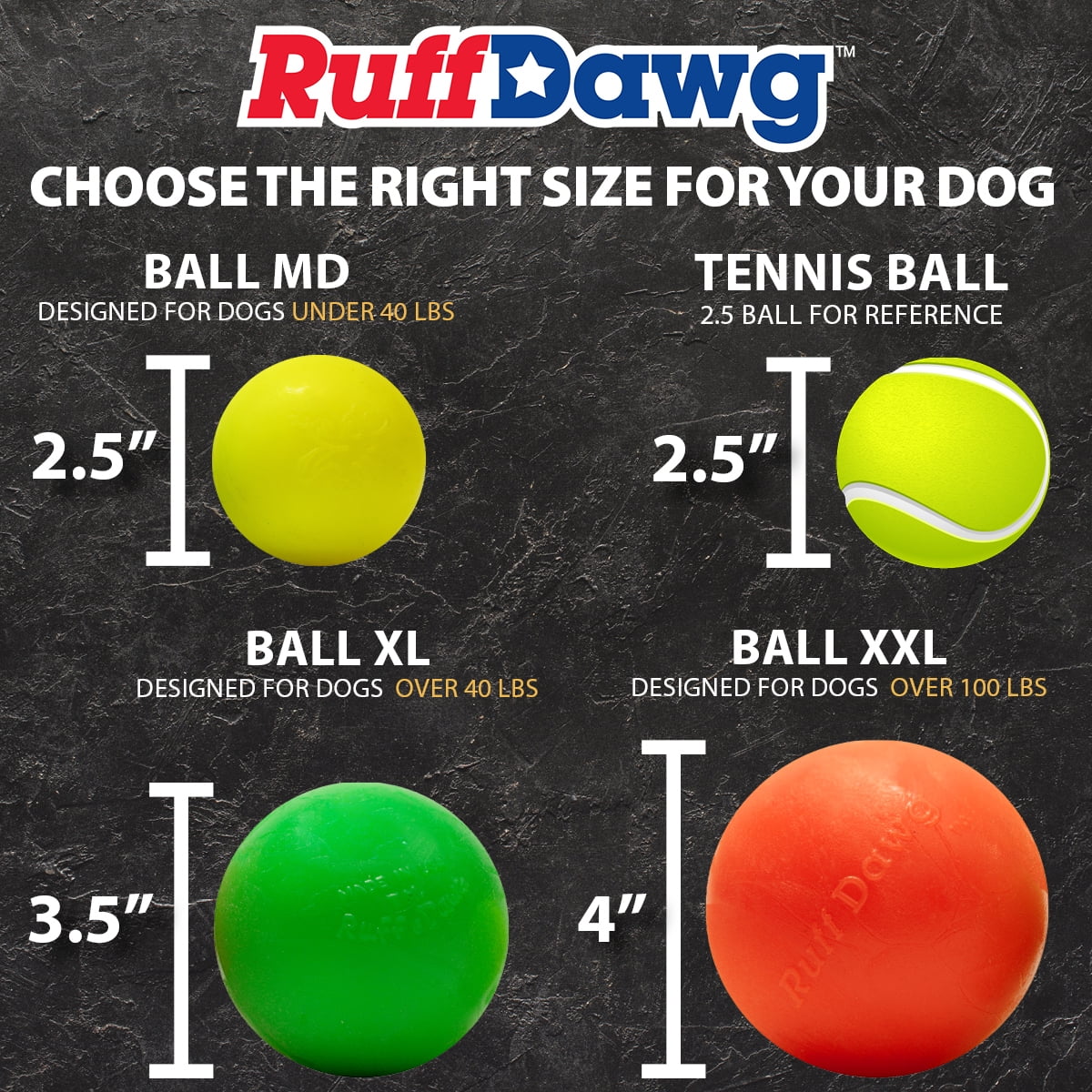 Ruff Dawg Indestructible Dog Ball XXL 4” Pink – Heavy-Duty Rubber Fetch Toy for Aggressive Chewers – Extreme Bounce, Floats, BPA & Latex Free – Made in USA