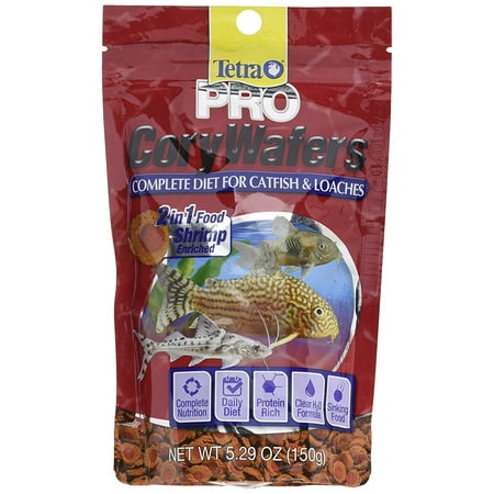 Tetra Variety Wafers - Tetra TetraPro Cory Wafers Catfish & Loaches Fish Food, 5.29 oz