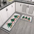 thumbnail image 3 of Christmas Kitchen Mat Set of 2 Non Skid Kitchen Mats for Floor,Merry Christmas Tree Gnomes Short Rugs for Kitchen Floor for Bathroom,Room Bath (47x17+30x17in), 3 of 7