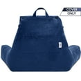 thumbnail image 4 of XXL Husband Pillow Cover Aspen - Reversible Micro Plush to Microsuede - Side and Back Pockets - Perfect Fit for the XXL Bed Rest Pillow - Convenient Handle for Carrying, Dark Blue, 4 of 7