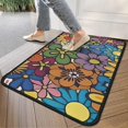 thumbnail image 4 of Pioneer Flower Floral Print Pattern Door Rugs,Washable Non Slip Door Mats Indoor,Decorative Door Mats,Entry Mat Indoor for Entrance,Bedroom,Kitchen,Bathroom,30"x17", 4 of 6