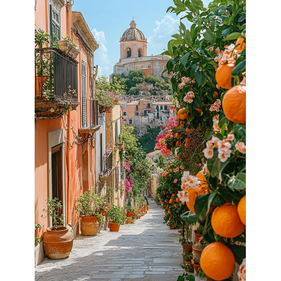 Italian Street View Canvas Wall Art/PrintPerfect for Living RoomBedroomKitchenBathroom Decoration.