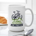 thumbnail image 6 of CafePress - My Bike Is Calling Large Mug - 15 oz Ceramic Large White Novelty Mug, 6 of 6