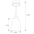thumbnail image 5 of Lampara De Techo, Luz Ideal, Campana Chica Herraje Satín, Rojo, 5 of 5