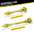 thumbnail image 2 of Mescukay 1-3/8" PTO Drive Shaft with Slip Clutch, 6 Spline Both Ends PTO Shaft, Series 4 Tractor PTO Drive Line Shaft, PTO Friction Shaft, PTO Shaft for Bush Hog, Rotary Cutter, Finish Mower, 2 of 8