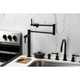 thumbnail image 2 of Kingston Brass KS4700DL Concord Deck Mount Pot Filler Faucet, Matte Black, 2 of 8