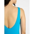 thumbnail image 5 of Time and Tru Women's and Women's Plus Crinkle Scoop Neck One Piece Swimsuit, Sizes XS-3X, 5 of 5