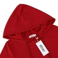 thumbnail image 5 of Women Casual Short Sleeve Kangaroo Pocket Pullover Hooded Mini Dress,Navy S, 5 of 9