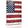 thumbnail image 2 of Canvas Wall Art Independence Day Canvas Art Print American Flag Wood Grain Vintage Pictures Wall Decor for Living Room Bedroom Artwork Decorations Stretched Framed Ready to Hang 8"x10", 2 of 9