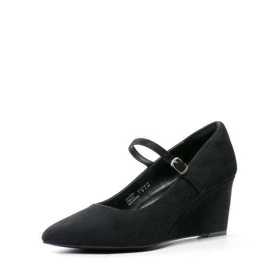 Dream Pairs Women's Wedges Closed Toe High Heels Dress Wedding Bride Pointed Toe Pumps Shoes SDPU2308W