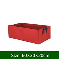 Leodye 1PCS Rectangular Fabric Raised Garden Bed - Breathable Planting Container Bag for Outdoor Gardening -23.62×11.81×7.87IN