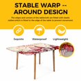 thumbnail image 4 of Gnomes Valentines Table Cloths for 3 Foot Rectangle Tables, Pink Red Love Heart Eucalyptus Retro Patio Waterproof Elastic Fitted Tablecloths, Washable Rectangular Table Cover for Camping, 4 of 8