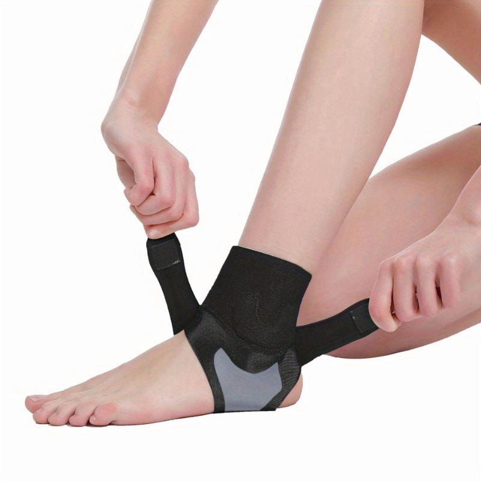 Universal Adjustable Ankle Brace - Breathable & Silicone-Enhanced Support - Durable Neoprene Foot Sleeve for Unisex - Customizable Fit for Sports