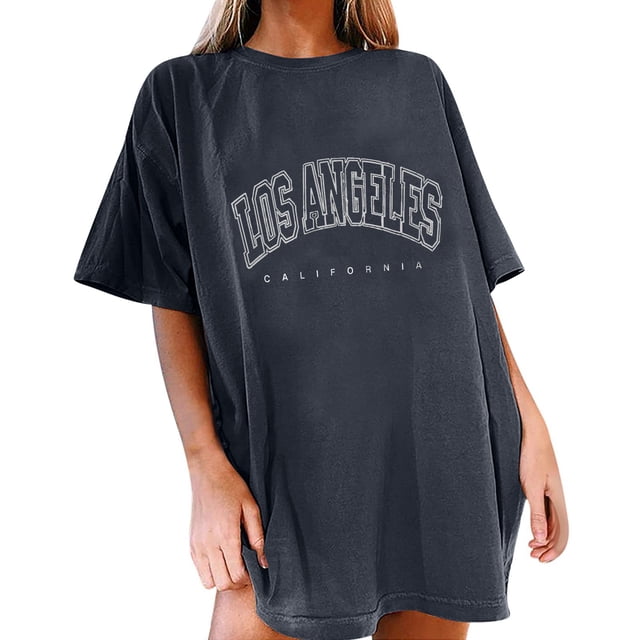 iTNHFP Women Tshirts Womens Tops Clearance Under 20 Women'S Vintage Print Blouses Oversized Fashion Loose Short Sleeve Tops