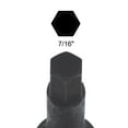 thumbnail image 3 of Unique Bargains 7/16' Impact Hex Bit Socket, 1/2' Square Drive 78mm Length CR-MO SAE Sizes, 3 of 5