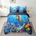 thumbnail image 2 of Erosebridal Sea Seahorse Bedding Sets Twin Size,Underwtaer World Comforter Sets with Sheets,Ocean Theme Decor,Reversible,Breathable,7pcs, 2 of 6