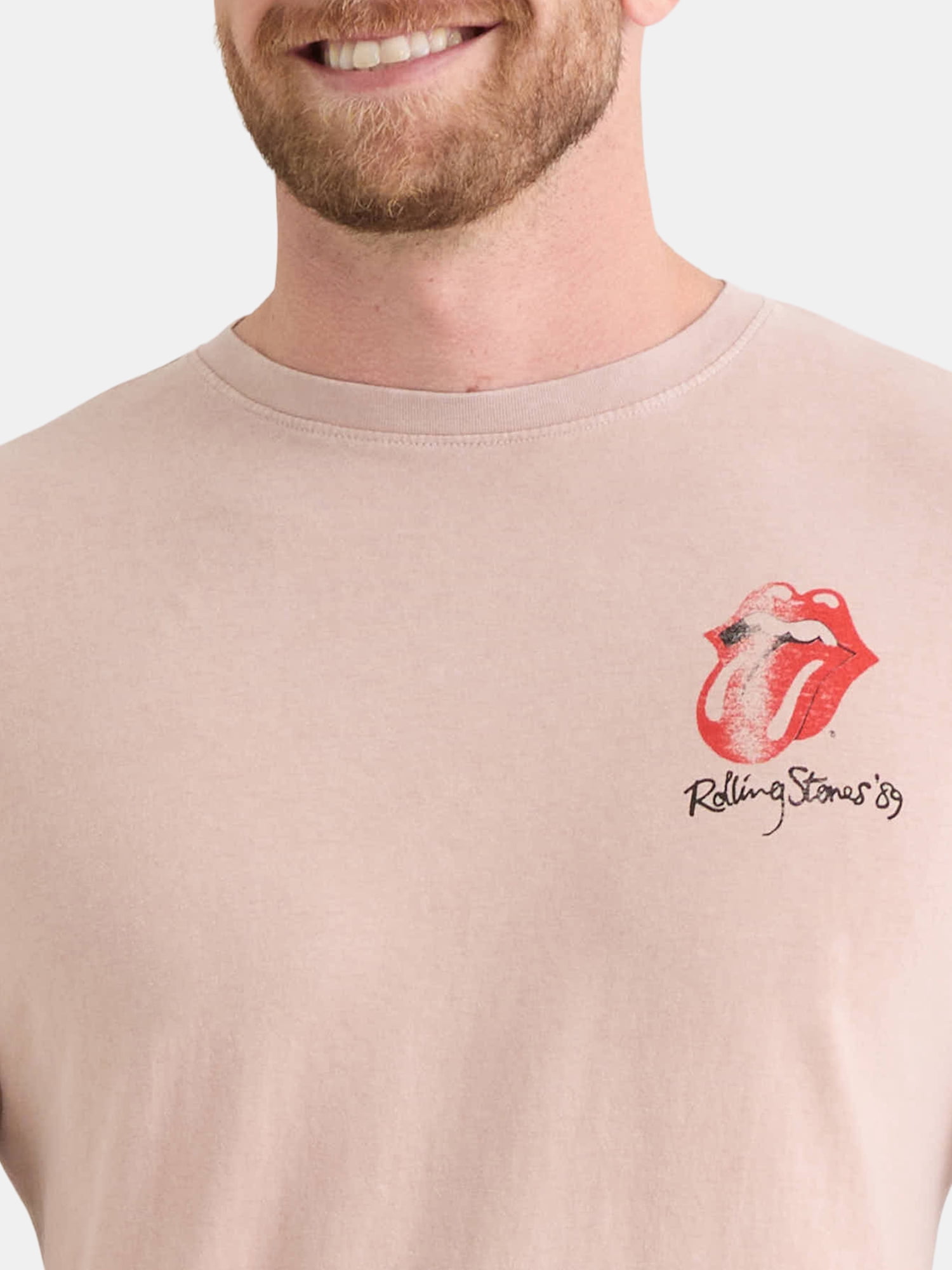 Rolling Stones Men's and Big Men's Front Back Graphic Cotton Band Tee with Short Sleeves, Sizes S-3XL
