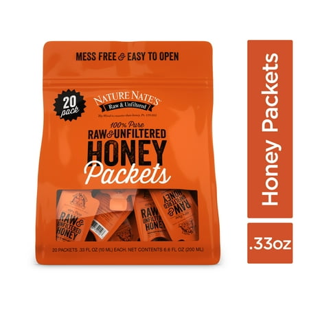 UPC 038778000083 product image for Nature Nate’s 100% Pure Raw & Unfiltered Honey; Small Honey Packets in Bulk (10  | upcitemdb.com