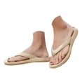 thumbnail image 1 of 2DXuixsh Men's Summer Flip Flops Outdoor Sandals Lightweight Soft Soles Arch Support Beach Slides Lace Up Adjustable EVA Non Slip, 1 of 5