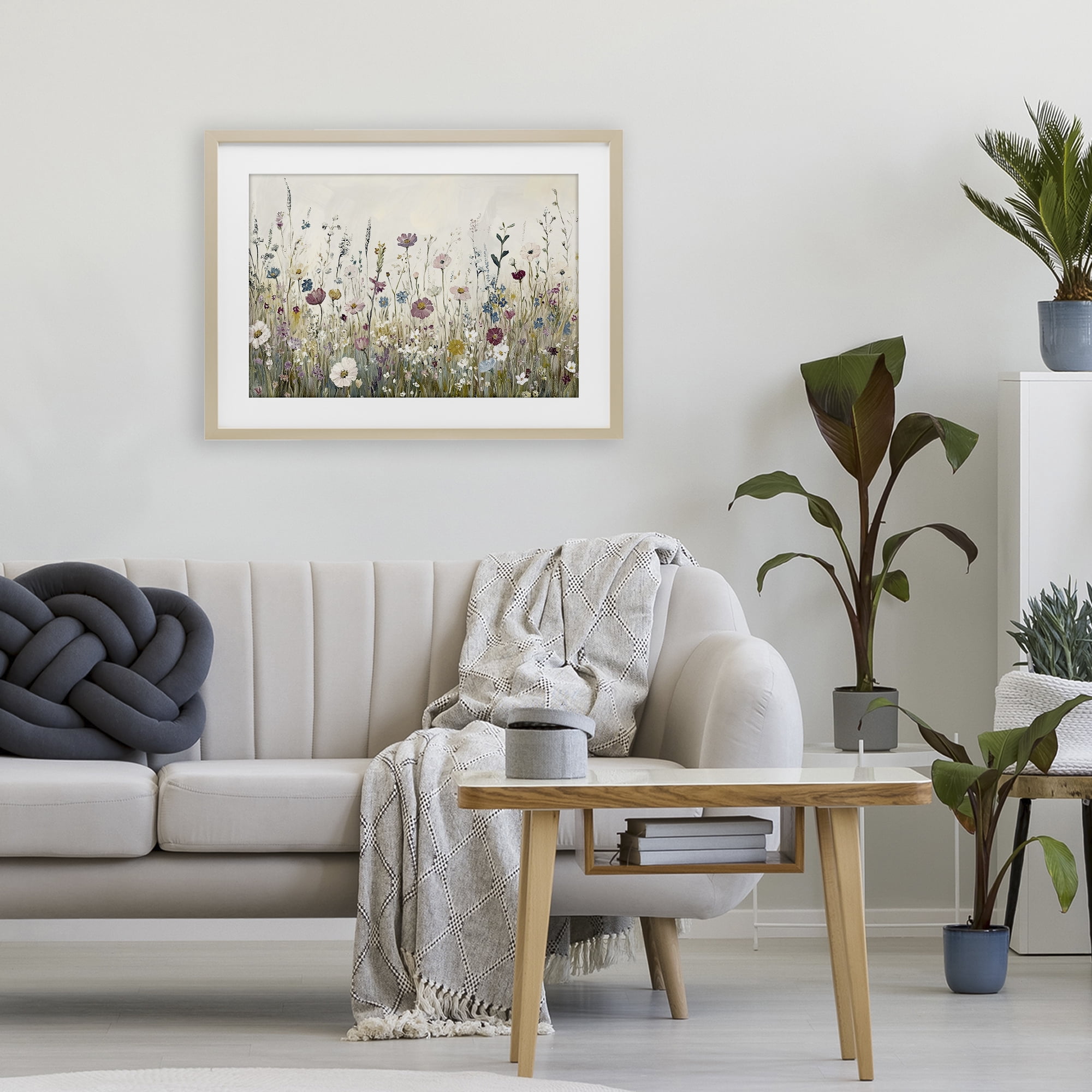 Stupell Industries Spring Blooms Pastoral Meadow Birch Framed Print Under Glass, design by Kim Allen