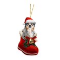 thumbnail image 2 of Adorno navideño colgante con forma de perro, colgante con forma de animal, artesanía, decoración para de Navidad, para festivales, dormitorio, Estilo D, 2 of 8