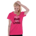 thumbnail image 4 of Squeeze With Five Breast Cancer Womens Slim Fit Graphic Tee Brisco Brands S, 4 of 5