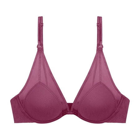 Xiaoxatg Women s Classic Sheer Mesh Lace Bra With Underwire And Thin Cups French Style Lingerie Womens Bras Comfortable Packs
