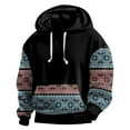 thumbnail image 2 of DDAPJ pyju Mens Western Aztec Hoodies African Dashiki Printed Hooded Sweatshirt Oversized Casual Pocket Hoodie Novelty Graphic Pullover Sweatshirts with Pocket Prime s Today Black#1 L, 2 of 4