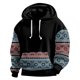thumbnail image 1 of Sudadera con capucha para hombre, estilo empalme, estampado de movimiento, manga larga, blusa de poliéster para hombre, 1 of 3