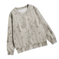 thumbnail image 2 of Grblisyd Kids Camo Sweatshirt Oversized Graphic Sweatshirts Maple Leaf Print Shirt Pullover Comfrt Crewneck Girls Hoodies Size 10-12 Light Gray 150, 2 of 5