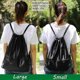 thumbnail image 2 of Black Drawstring Backpack, Casual Sport Backpack, Gym Drawstring Bag for Men and Women, Beach Talega School Sport with Drawstring Gym Bag Pocket for B, 2 of 5
