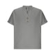 thumbnail image 5 of Ceisia Men's Casual Cotton Linen Blend V-Neck Button Short Sleeve Henley Top Gray XXL Gifts, 5 of 8